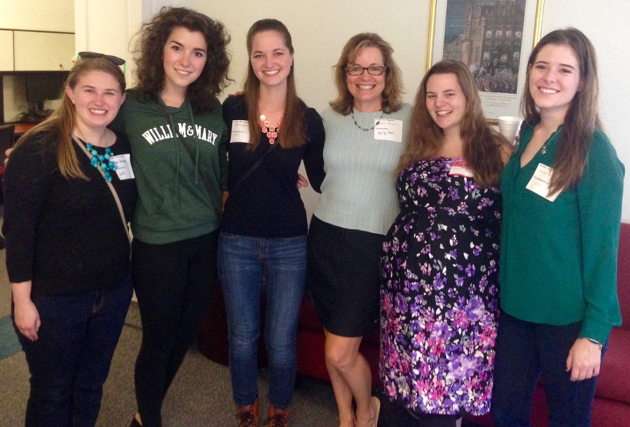 Professor and Psychology Department Chair, Janice Zeman, and former students!